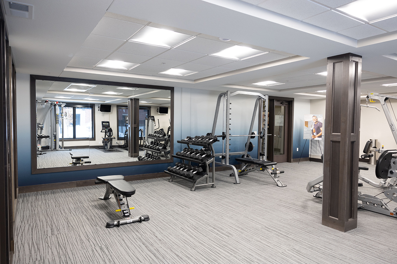 954-square-foot boutique health club right at your doorstep featuring...