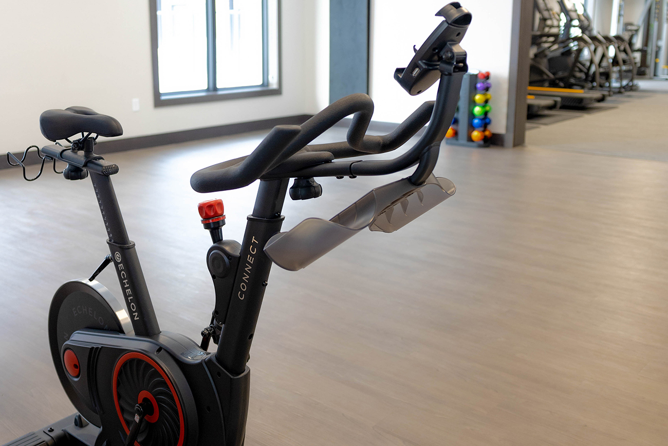 ...spin bikes with on-demand fitness instruction...